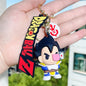 High Quality Cute Anime Goku Car Pvc Keychain Accessories in Bulk Cartoon Rubber 3d Keychain