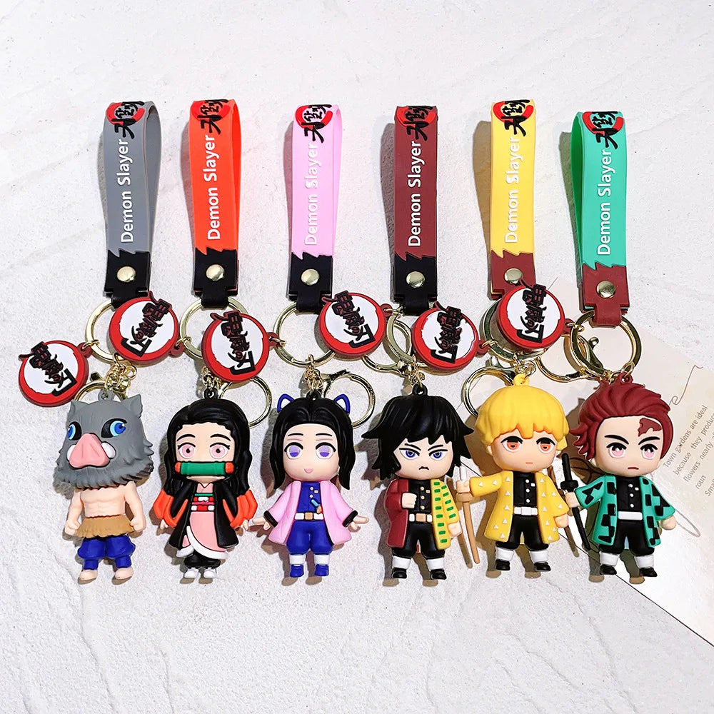 New Anime Keychain Car Keychain Cartoon Anime Doll School Bag Pendant Figure Surrounding Gifts