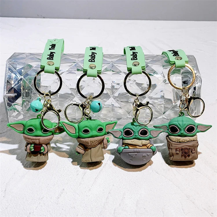 2024 New Yodas Baby Keychain Cute Doll Mandalorians Pendant Star Wared Keychain Handle