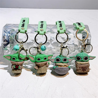 2024 New Yodas Baby Keychain Cute Doll Mandalorians Pendant Star Wared Keychain Handle