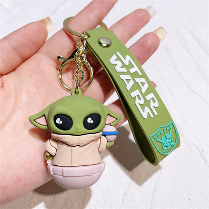 2024 New Yodas Baby Keychain Cute Doll Mandalorians Pendant Star Wared Keychain Handle