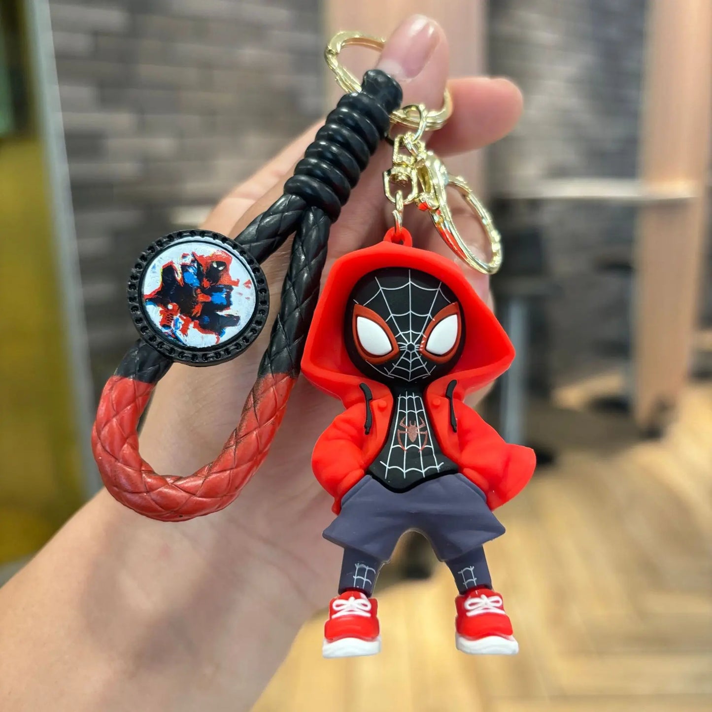 Cartoon Spiders Man Keychain Marvels Series Doll Pendant Superheros Keychain Car Bag Pendant