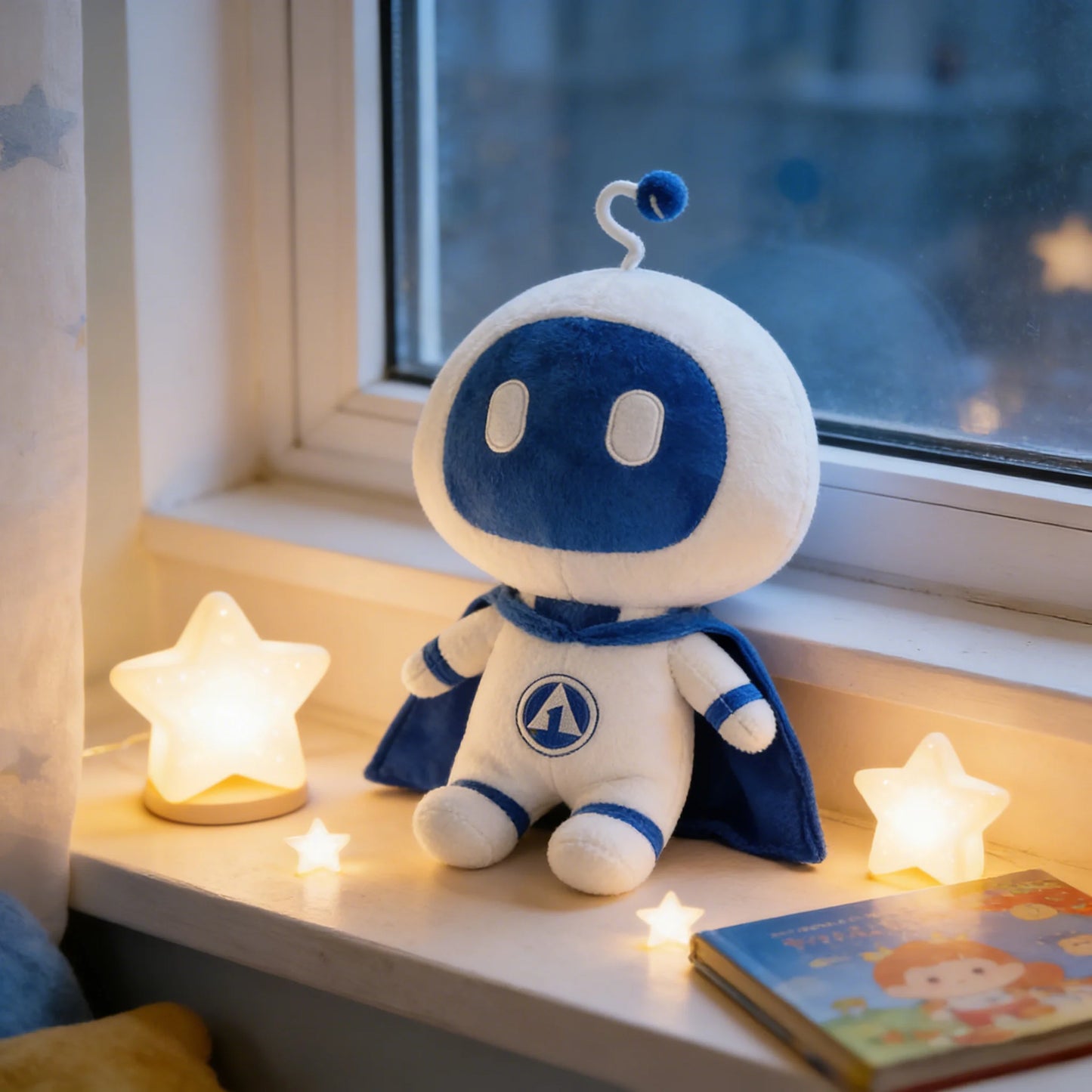 OEM/ODM Customizable Corporate Mascot Cute Hero Robot Anime-Style Plush Toy Embroidered Logo Designer Art Toy for Wholesale