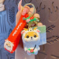 Authentic Cartoon Twelve Zodiac Animals Silicone Keychain Cute and Exquisite Shiba Dog Keychain Couple Backpack Pendant