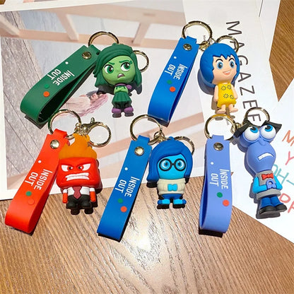 Insides Out Cartoon Keychain Car Keychain Pendant Anime Wholesale Small Gifts