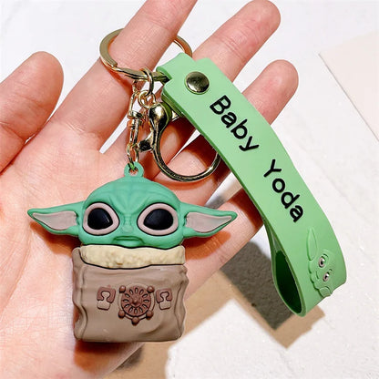 2024 New Yodas Baby Keychain Cute Doll Mandalorians Pendant Star Wared Keychain Handle