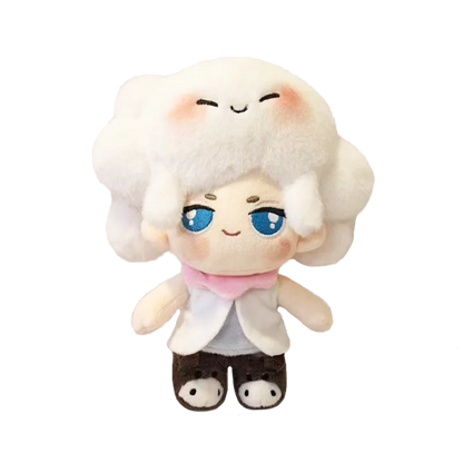 OEM/ODM 10cm Mini Cloud Plush Keychain Customizable Embroidered Logo Color-Changing Bow Tie Interchangeable Facial Expressions