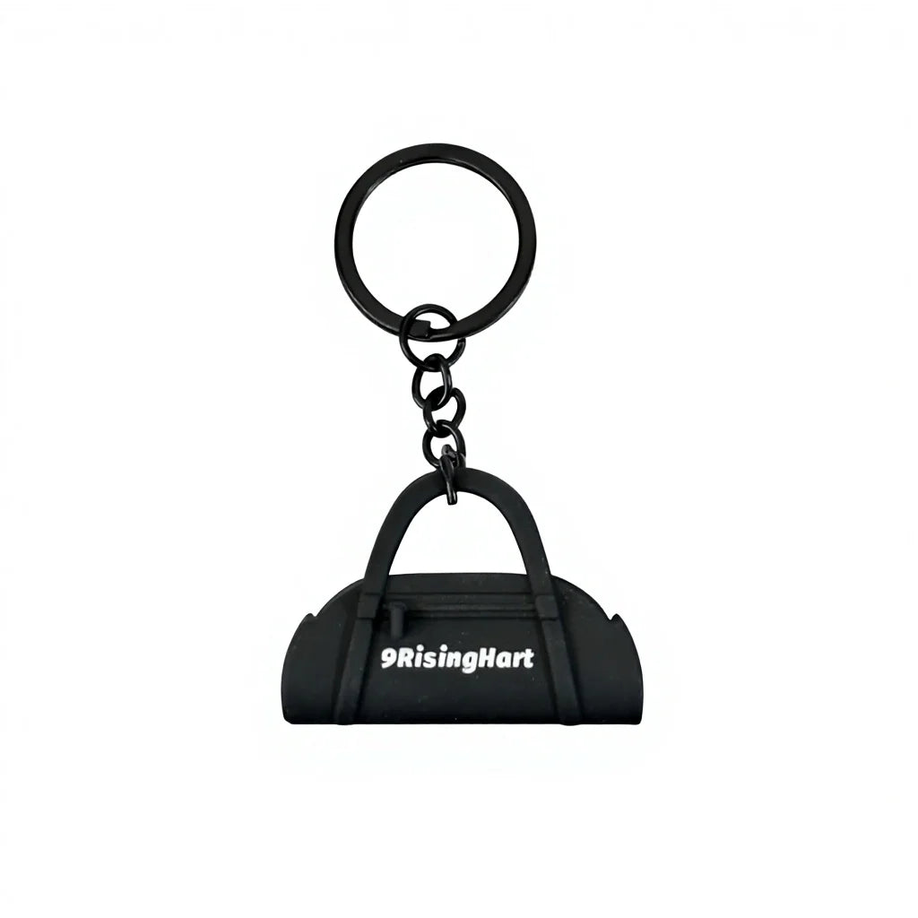 Hot Selling 3D Cartoon Gym Rubber Keychain Creative Anime 3D Yoga Bag Pendant Fitness Cool Key Chain