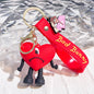 New Arrival PVC Rubber Keychain Creative Cartoon Car Pendant Promotional Rabbit Accessories and Gifts Keychain