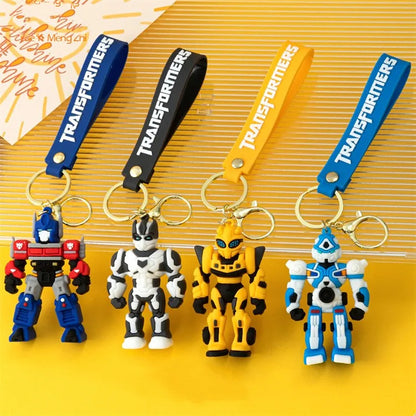 Building Blocks Cartoon Series Keychain Pendant Optimus Prime Bumble Bee Keychain Pendant Bag Car Ornaments