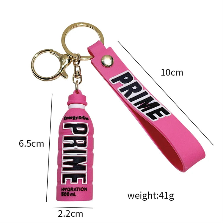 Wholesale 3D PVC Anime Prime Cartoon Keychain 3D Keychain Car Pendant Bag Toy Prime Drink Keychain