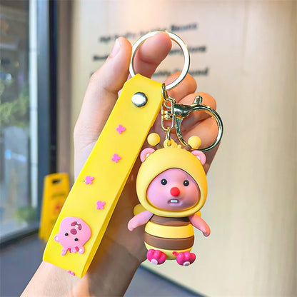 Cartoon Disguised Loopy Keychain Cute Dolls Exquisite Pendants Women's Car Bags Keychains Exquisite Pendants Wholesale