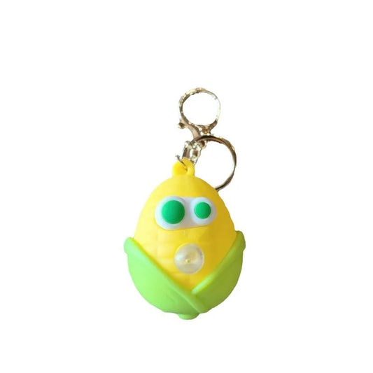 Creative Pinching Joyful Corn Bubble Keychain Cute Decompression Toy Keychain Book Bag Pendant Small Gift Wholesale