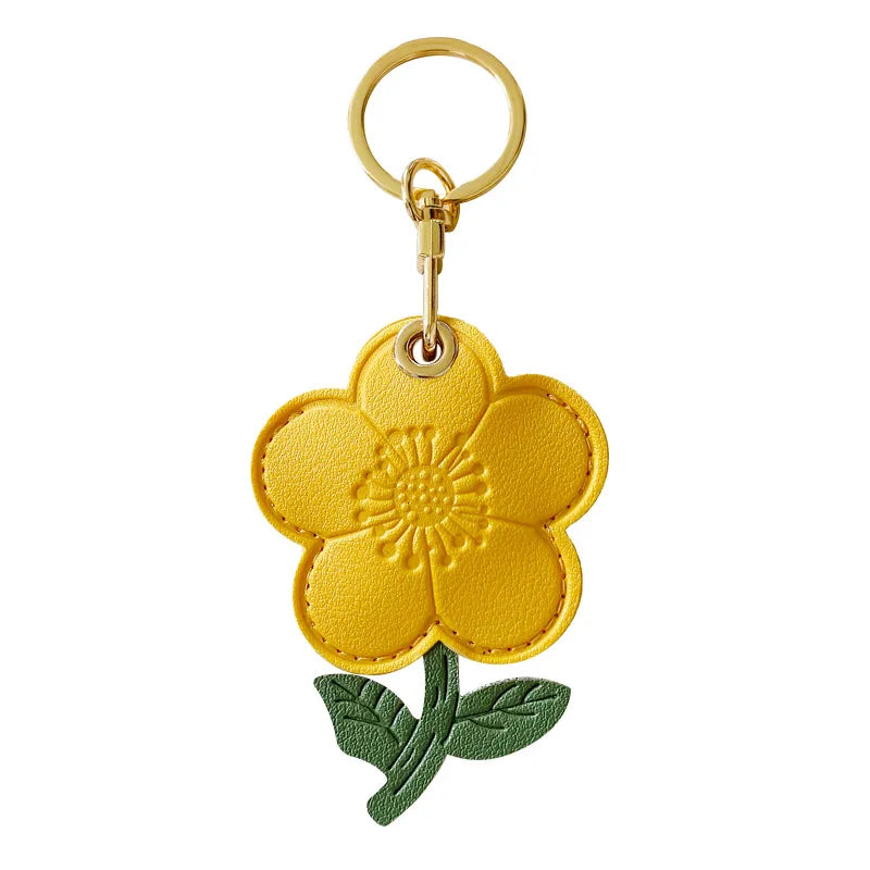 Sunflower Pendant Keyring Access Card Holder Protective Case Gift Set Sunflower Keyring