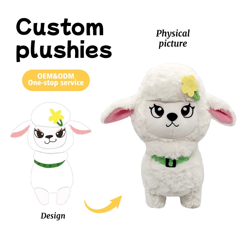 OEM Customization Trendy Fresh Lamb Plush Toys Original Source Manufacturer for Maternity Store Promotional Stuffed Animal Toys