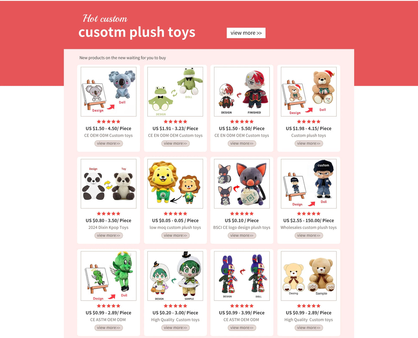 Low MOQ Custom Made Small Kpop Plush Doll Keychains Toy Custom Plush Key Chain