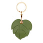 Popular Adorable Fruit Green Leaf Leather Keyring Accessory Case with ID Card Holder