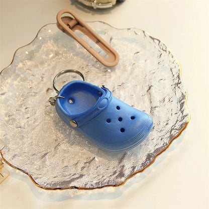 3D Mini EVA Keychain Plastic Foam Beach Hole Sandal Slipper Keychain Decoration Beach Shoe Keychain