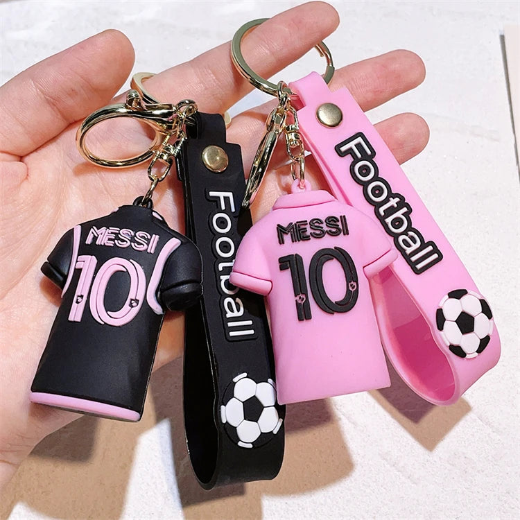 New Arrival Most Popular 3D Cartoon PVC Rubber Keychain Football Team Star Keychains