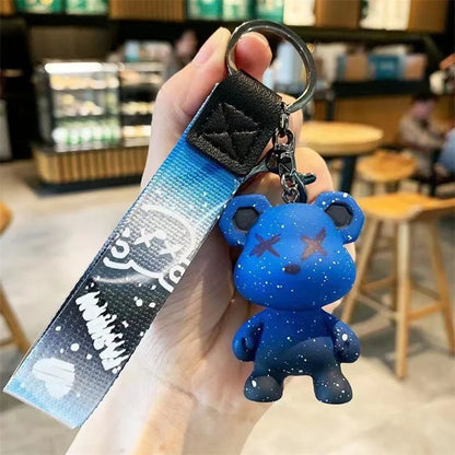 Chameleon Bear Creative KeyChain Violent Bear Wholesale Car Couple Key Pendant Doll Schoolbag Pendant Keychain