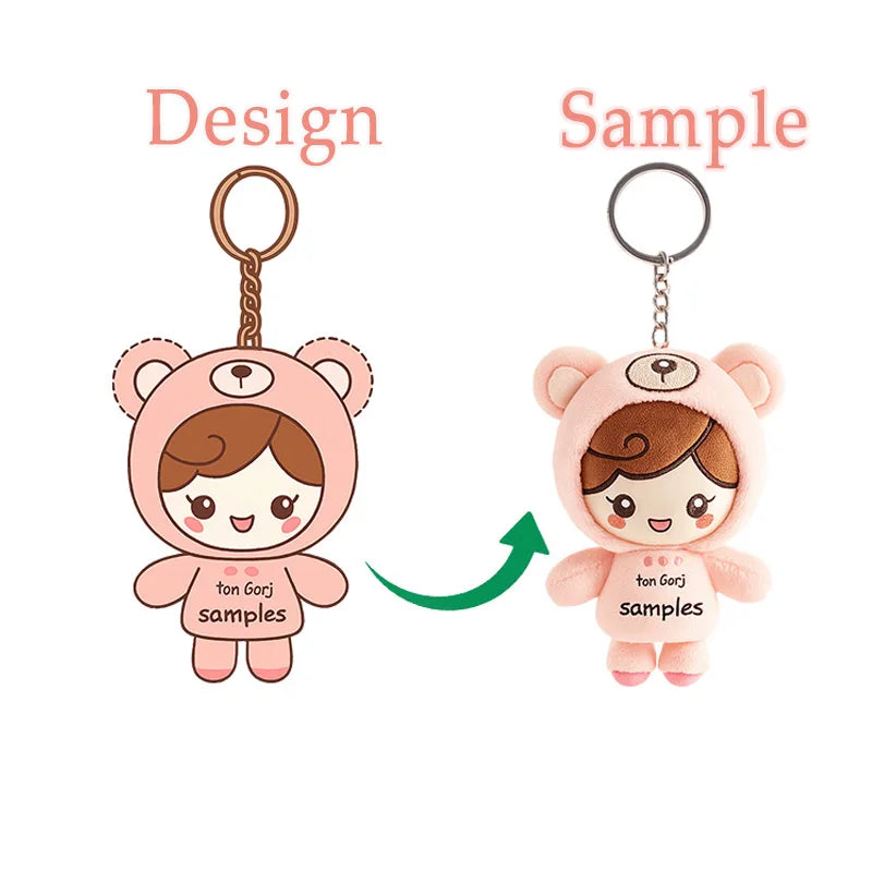 Manufacturer Customizes High-quality Cute Keychain Plush Toys Custom Plush KeyChain Toys
