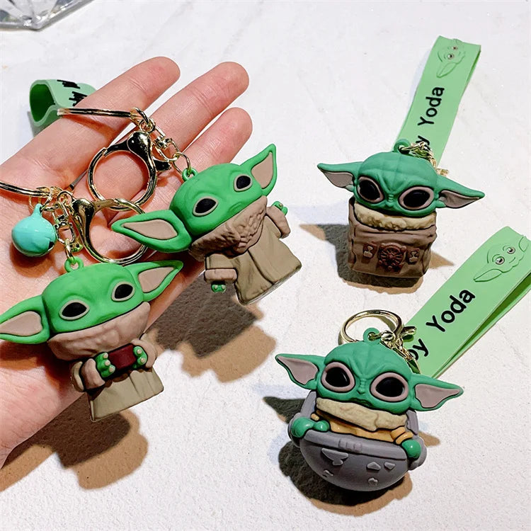 2024 New Yodas Baby Keychain Cute Doll Mandalorians Pendant Star Wared Keychain Handle