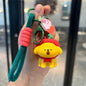 Cute Line Dog Sakura Club Keychain Couple School Bag Pendant Car Keychain Doll Small Gift Wholesale