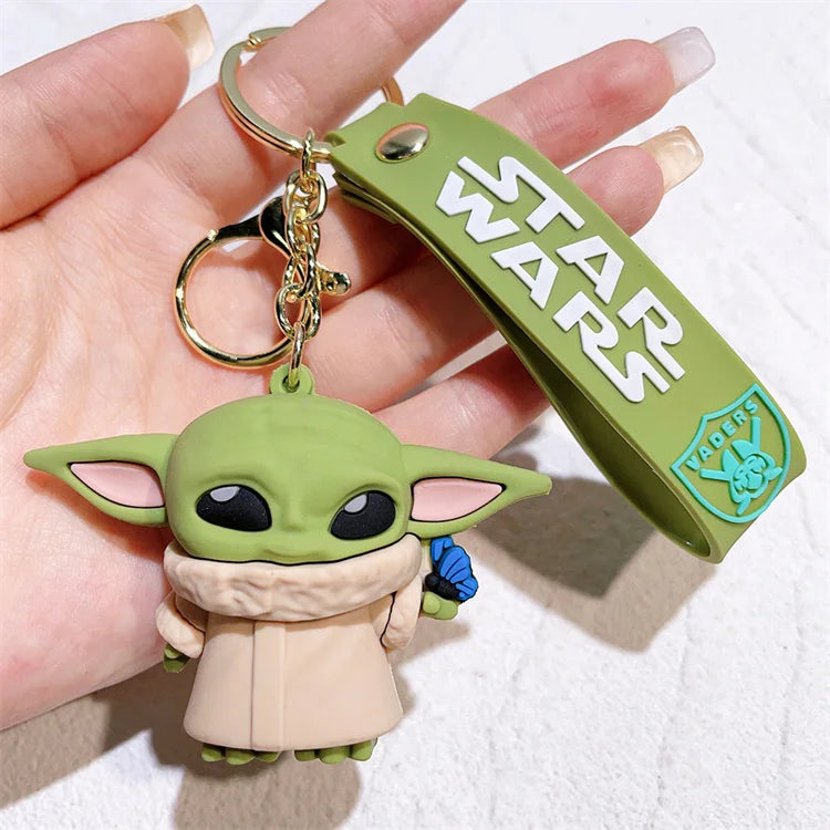 2024 New Yodas Baby Keychain Cute Doll Mandalorians Pendant Star Wared Keychain Handle