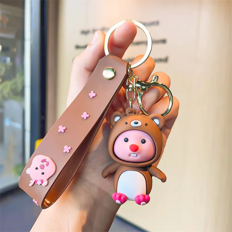 Cartoon Disguised Loopy Keychain Cute Dolls Exquisite Pendants Women's Car Bags Keychains Exquisite Pendants Wholesale
