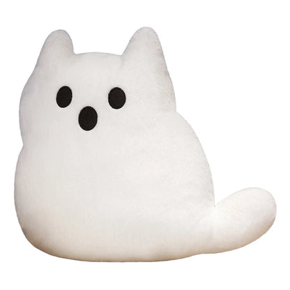 2026 New Custom Soft Cute Halloween Ghost Cat Plush Pillow Stuffed Pillow  Festival Decoration Black Cat