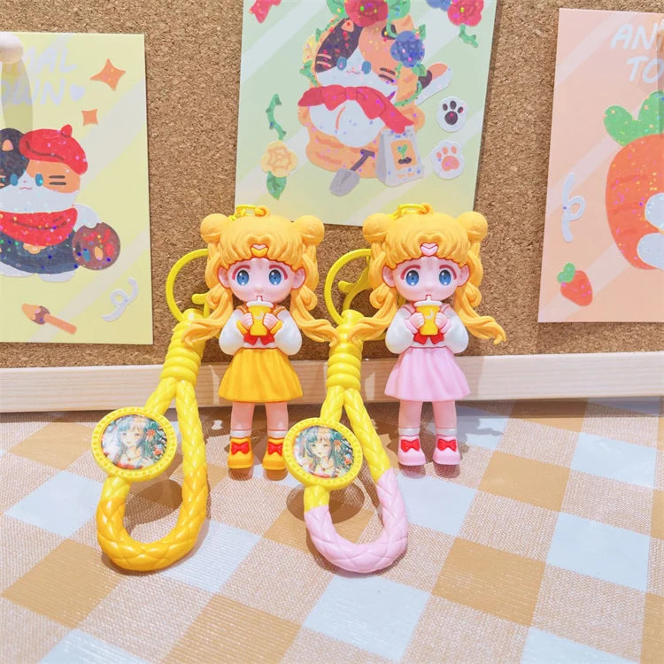 Beautiful Girl Keychain Doll Ornaments Exquisite Pendant Key Chain Creative Jewelry Gift Cartoon Wholesale
