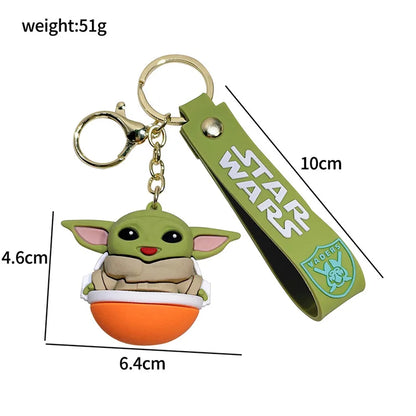 2024 New Yodas Baby Keychain Cute Doll Mandalorians Pendant Star Wared Keychain Handle