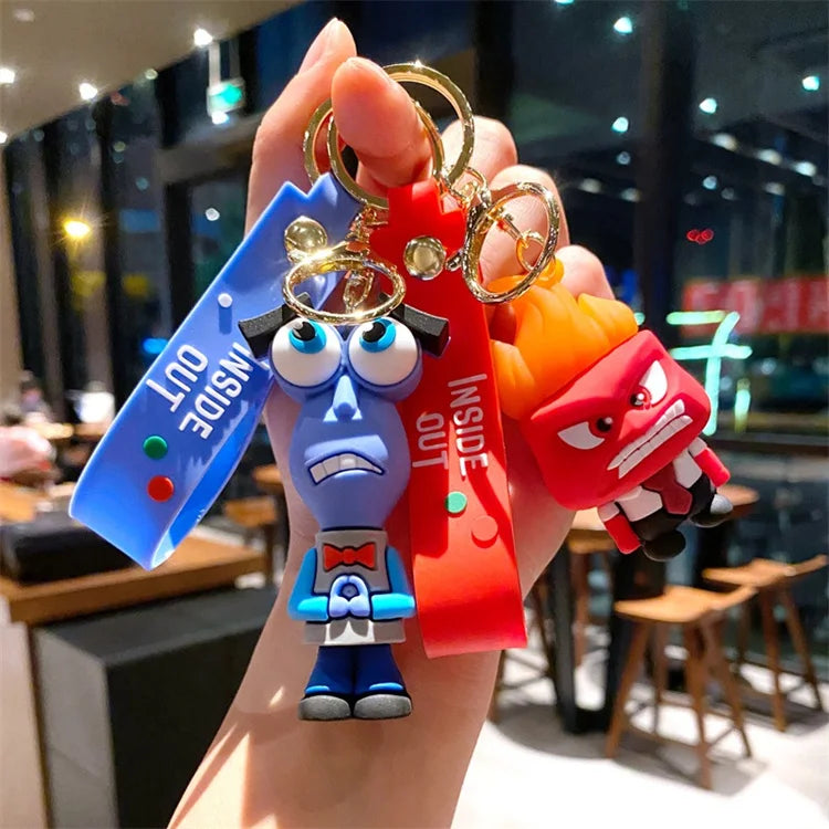 Insides Out Cartoon Keychain Car Keychain Pendant Anime Wholesale Small Gifts