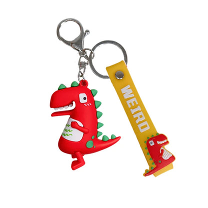Cartoon Dinosaur Keychain Creative Car Keychain Backpack Pendant Small Gift Wholesale