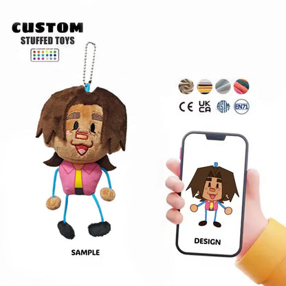 DIXIN--OEM ODM Promotional Cute Mini Cotton Plush Toys Kawaii Mascot Pendant Soft Toys Professional Custom Plush Keychains