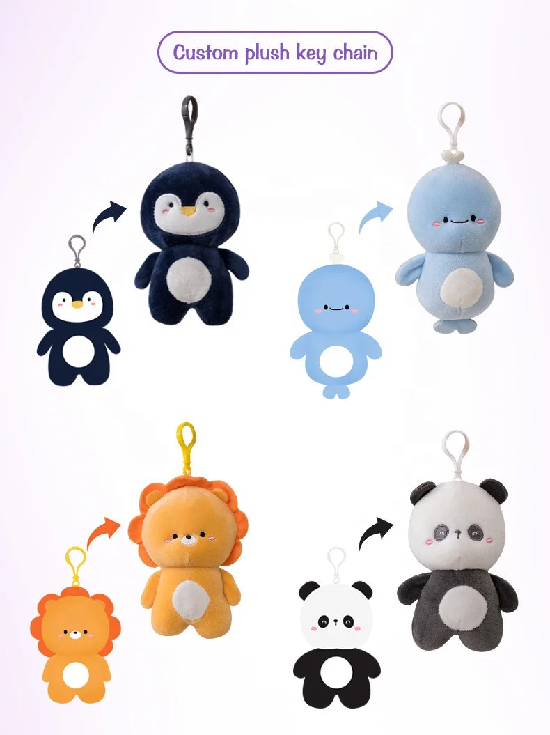 DIXIN--OEM ODM Promotional Cute Mini Cotton Plush Toys Kawaii Mascot Pendant Soft Toys Professional Custom Plush Keychains