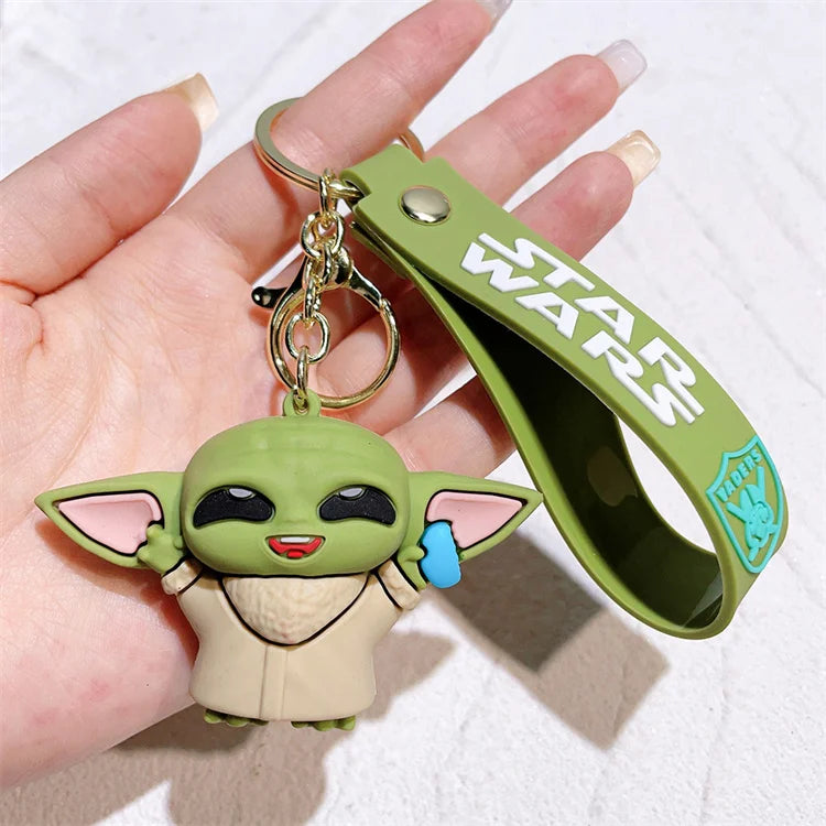2024 New Yodas Baby Keychain Cute Doll Mandalorians Pendant Star Wared Keychain Handle