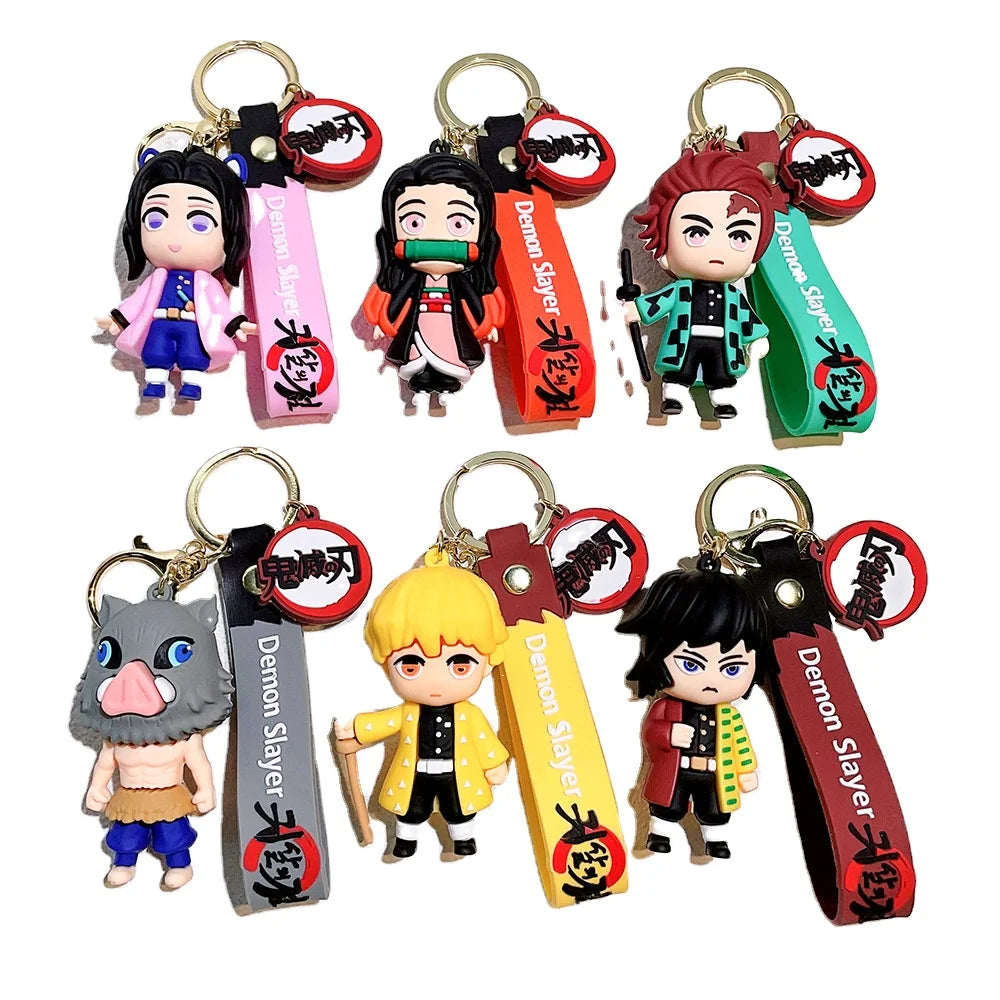 New Anime Keychain Car Keychain Cartoon Anime Doll School Bag Pendant Figure Surrounding Gifts