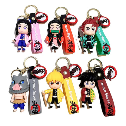 New Anime Keychain Car Keychain Cartoon Anime Doll School Bag Pendant Figure Surrounding Gifts