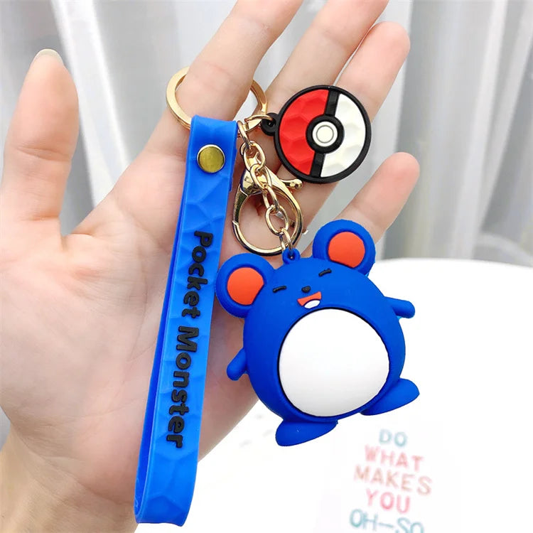 Pokemoned Pikachued Keychain Cartoon Cute Doll Car Keychain Bag Pendant Small Gift