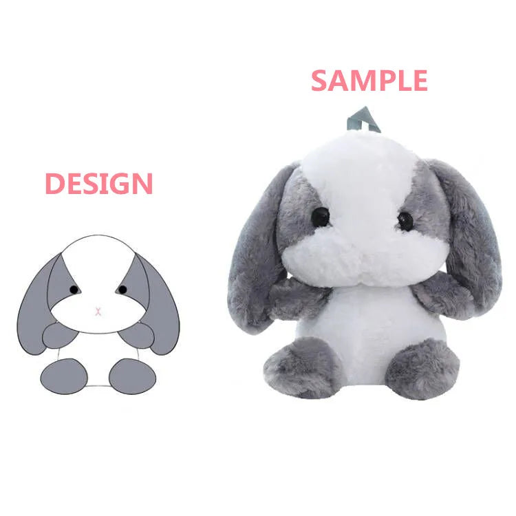 2026 Custom Plush Bunny Fur Plush Toys Stuffed Rabbits  Low Moq Custom Plush Animals High Quality Plushie
