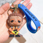 Horror Series 3D Chucky Bride Keychain Cartoon Keyring Soft PVC Silicone Rubber KeyChain Child's Play 2 Chucky Keychain