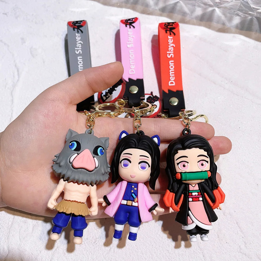 New Anime Keychain Car Keychain Cartoon Anime Doll School Bag Pendant Figure Surrounding Gifts