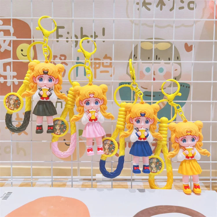 Beautiful Girl Keychain Doll Ornaments Exquisite Pendant Key Chain Creative Jewelry Gift Cartoon Wholesale
