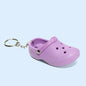 3D Mini EVA Keychain Plastic Foam Beach Hole Sandal Slipper Keychain Decoration Beach Shoe Keychain