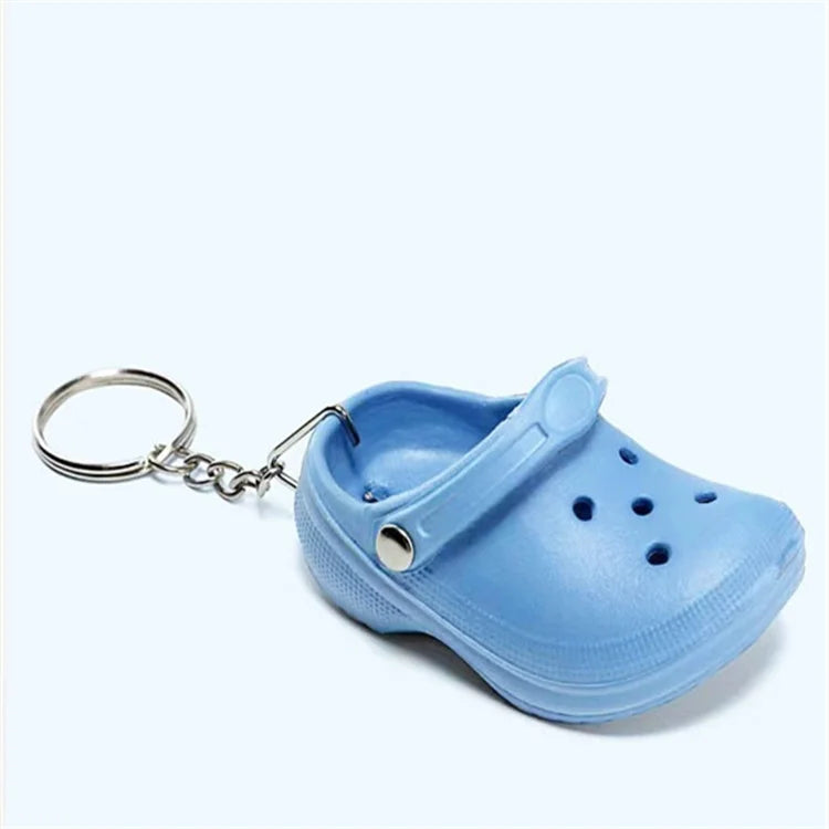 3D Mini EVA Keychain Plastic Foam Beach Hole Sandal Slipper Keychain Decoration Beach Shoe Keychain