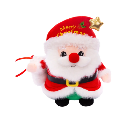 Wholesale Custom Plush Santa Claus Doll  Cotton Toy with Embroidered Text Christmas Gifts