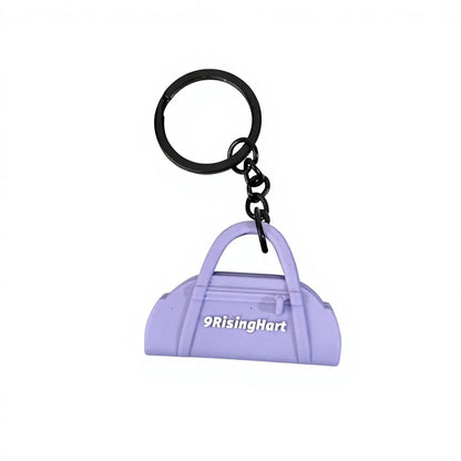 Hot Selling 3D Cartoon Gym Rubber Keychain Creative Anime 3D Yoga Bag Pendant Fitness Cool Key Chain
