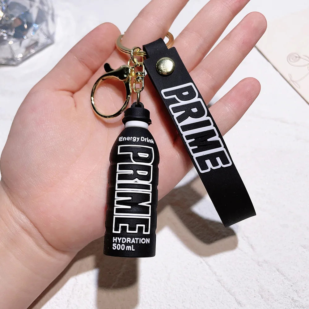 Wholesale 3D PVC Anime Prime Cartoon Keychain 3D Keychain Car Pendant Bag Toy Prime Drink Keychain