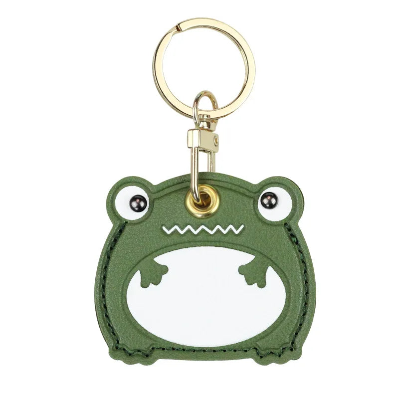 Charming Frog Leather Pendant Enchanting Access Card Holder Keyring Creative Gift Pendant Schoolbag Ornament Gift